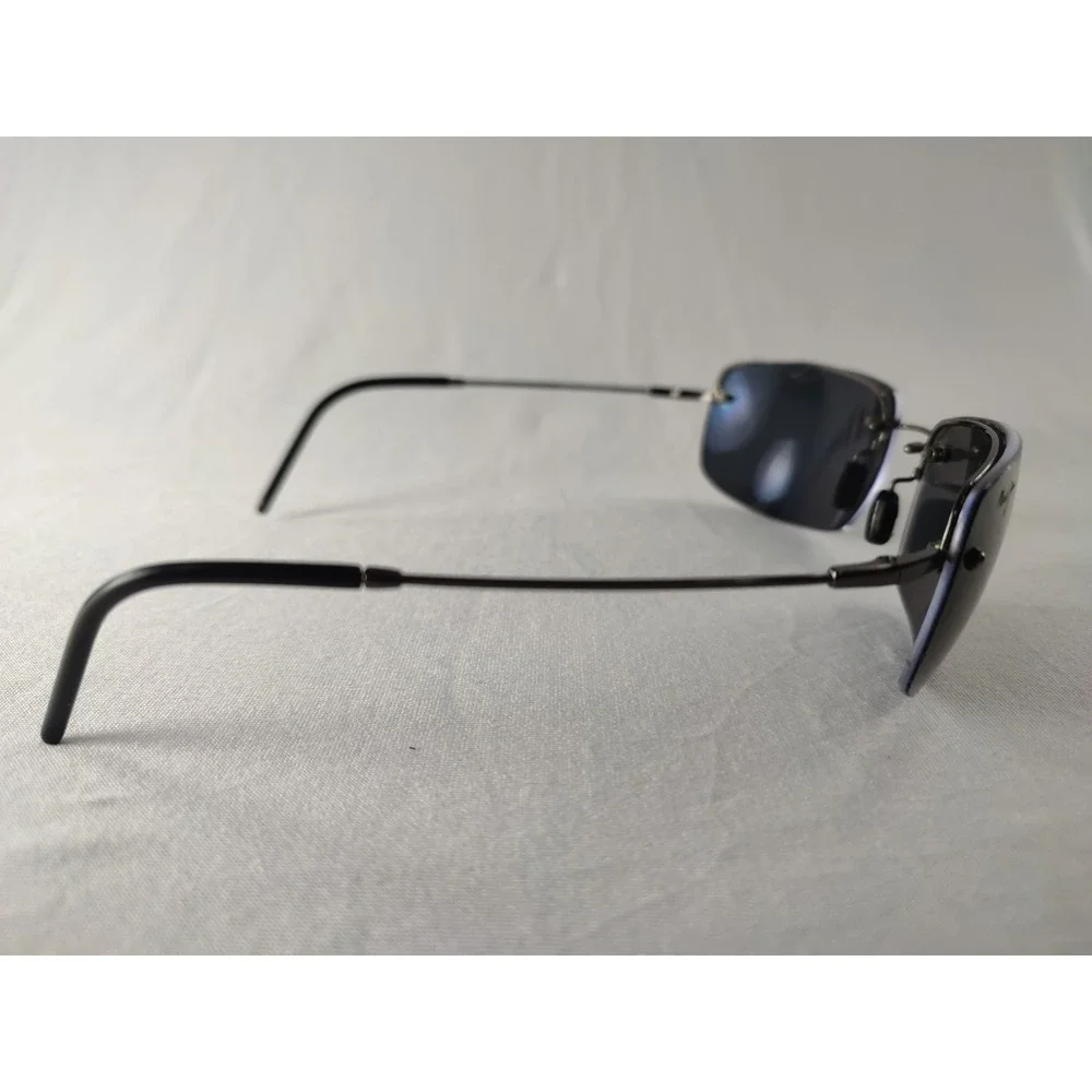 Maui Jim‎ MJ-351-02 Flexon Gunmetal Rimless Polarized Sunglasses Japan